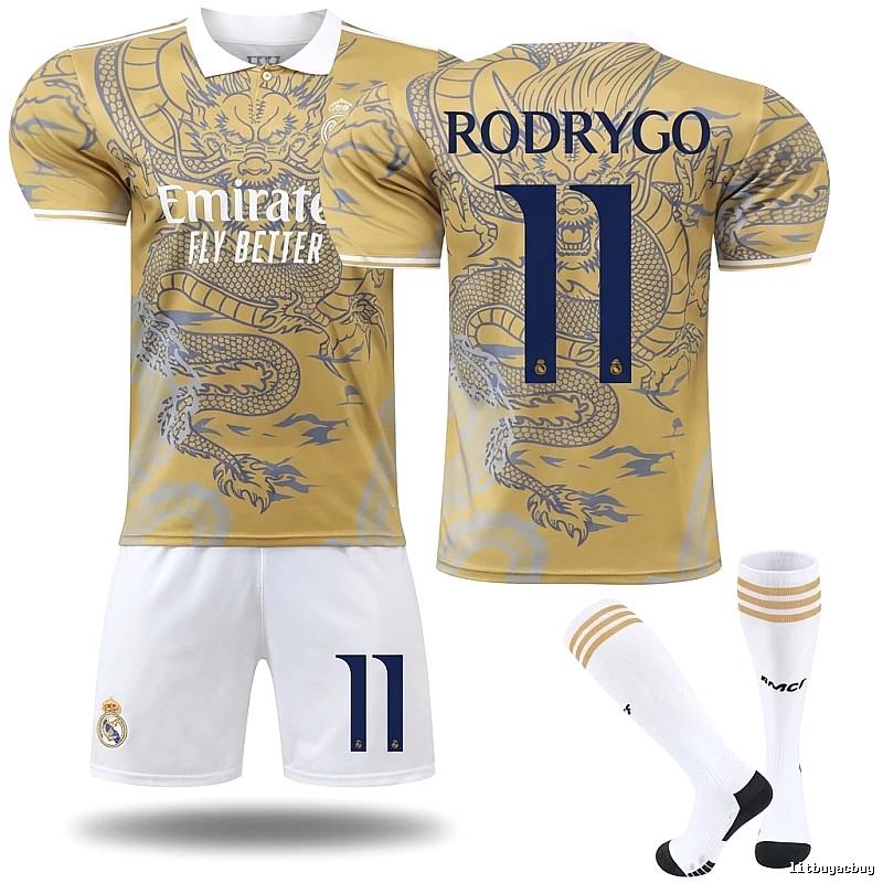 Real Madrid's dragon-patterned golden jersey