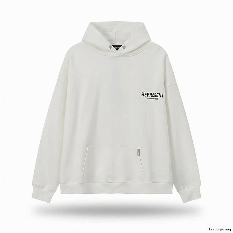 REPRESENT Simple Style White Hoodie