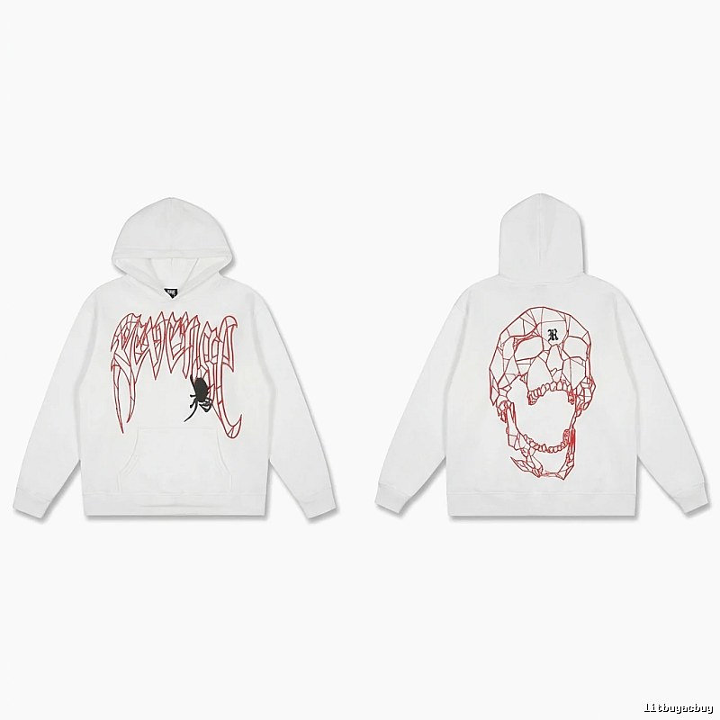 Revenge Skeleton Style White Hoodie