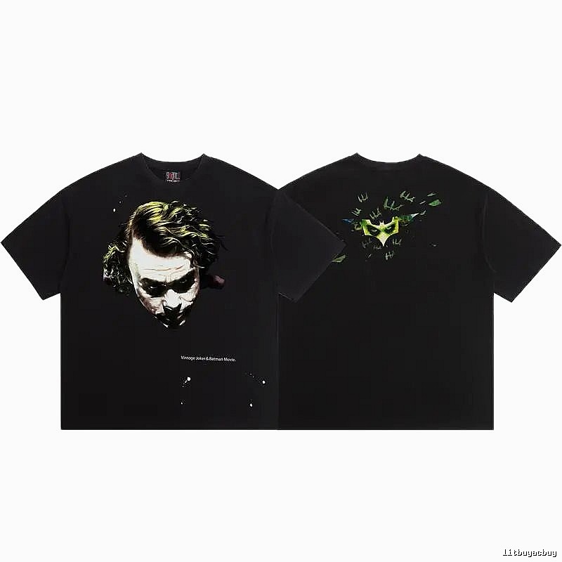SAINT x Joker Co-branded Vintage Black T-Shirt