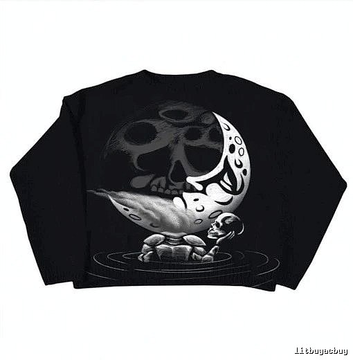 Sport Anime graphic sweater Black Knit Top for Warm Weather