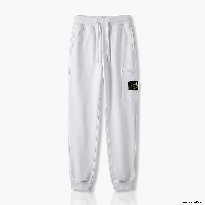 Stone Island basic casual white sweatpants