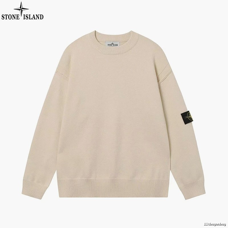 Stone Island Beige Crewneck SweatShirt Streetwear Look