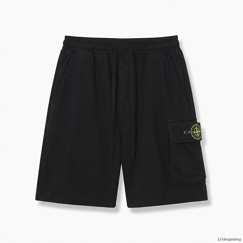 Stone Island work - style black shorts