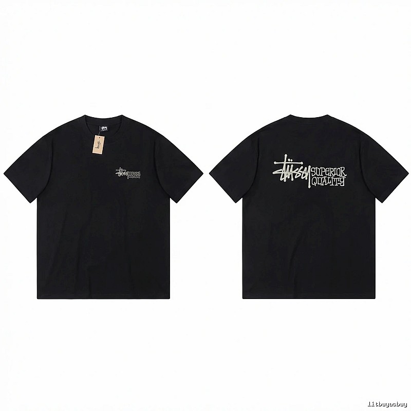 Stussy basic simple style black T-shirt
