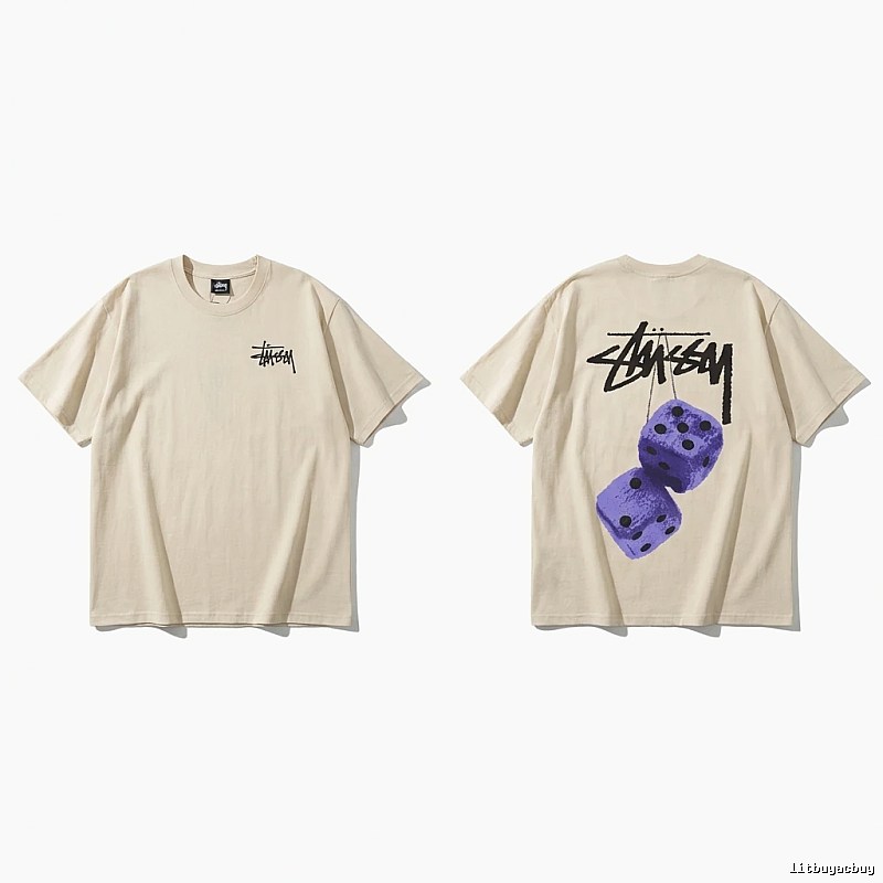 Stussy Dice Print Beige T-shirt