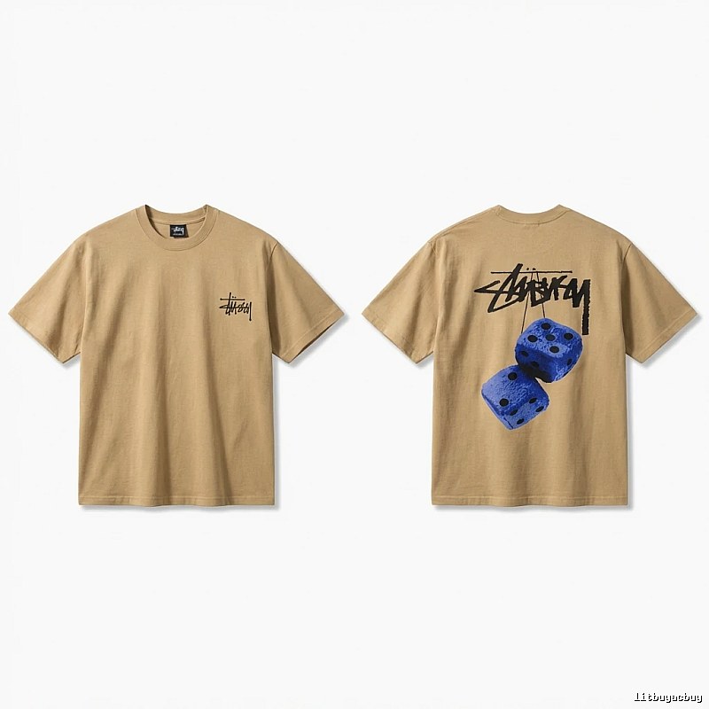 Stussy Dice Print Khaki Short-sleeve