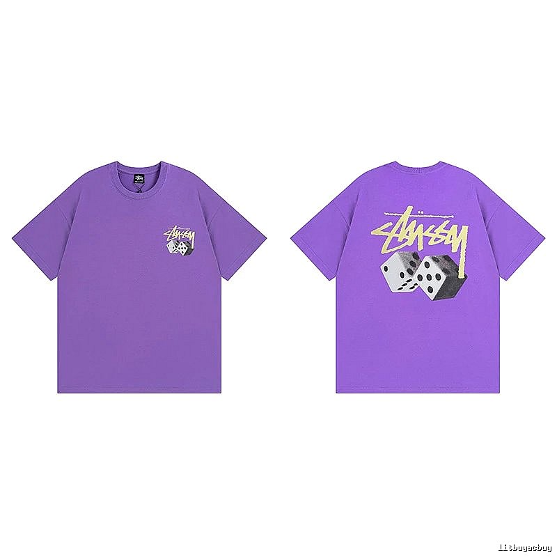 Stussy Purple Spider Graphic T-Shirt Campus Look Logo