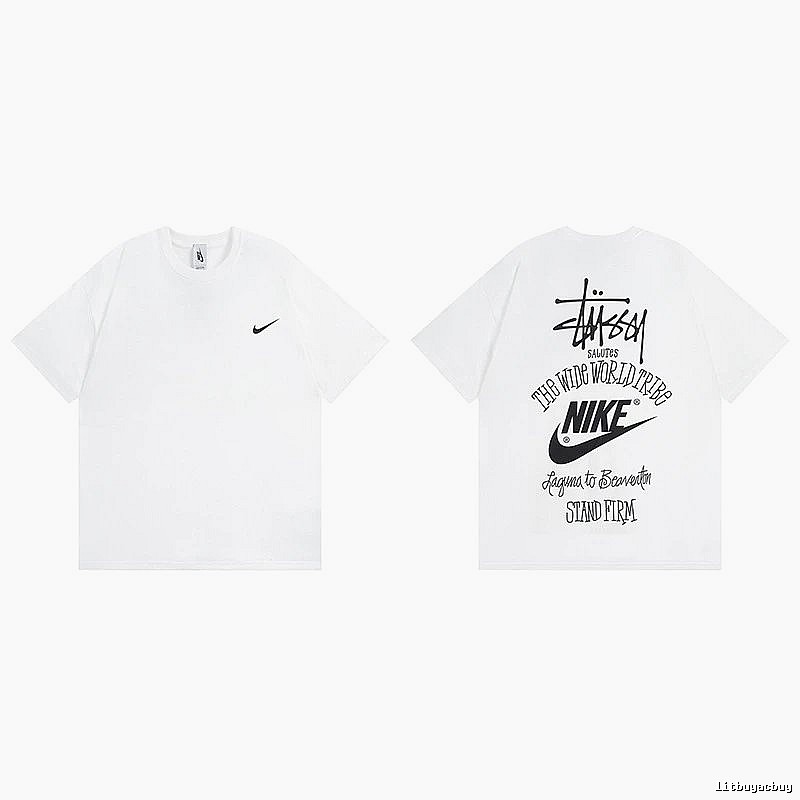 Stussy White Spider Graphic T-Shirt Poolside Style Logo