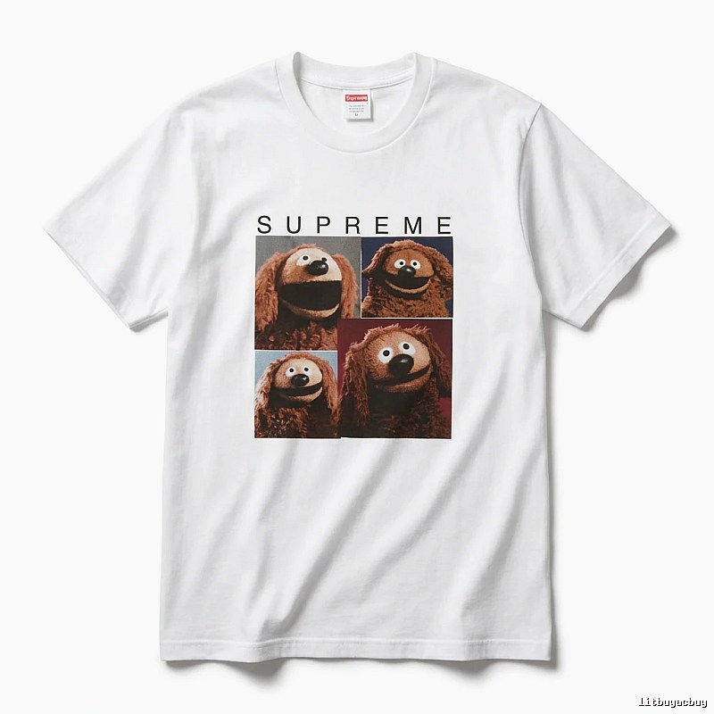 Supreme cartoon print white T-shirt