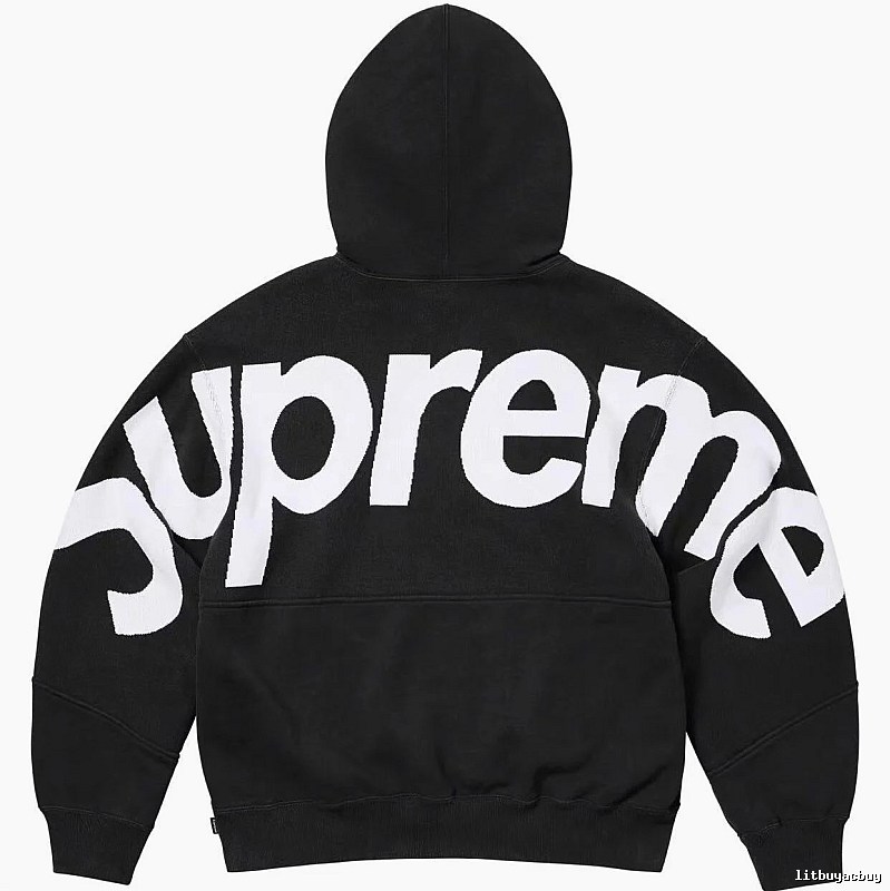 Supreme Casual Logo hoodie Gray Red Oversized for Streetwear Looks