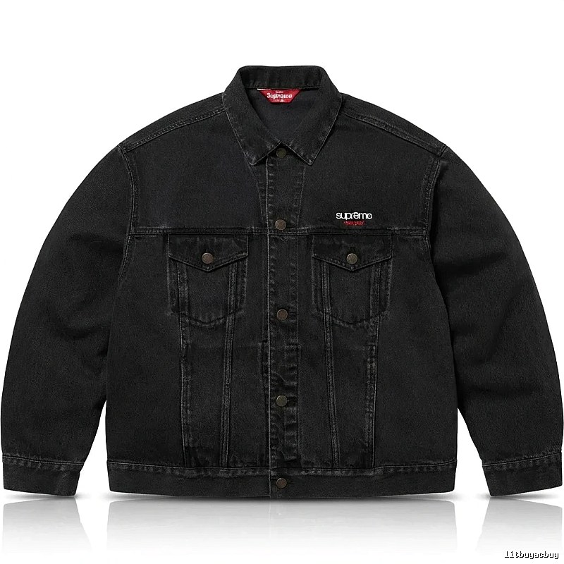Supreme denim-style black jacket