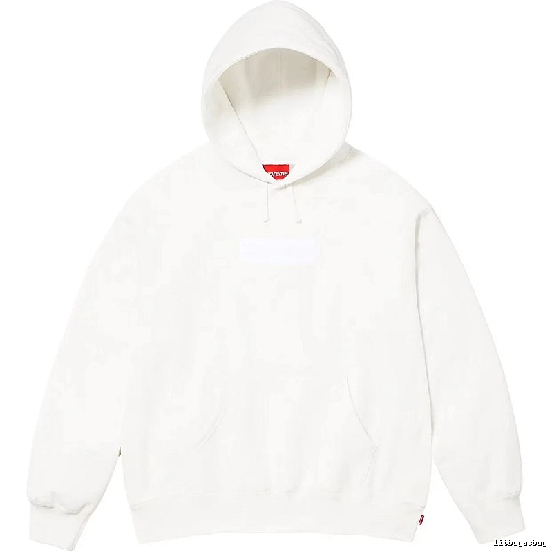 Supreme Monogram Logo hoodie Gray Red Oversized for Layered Styling