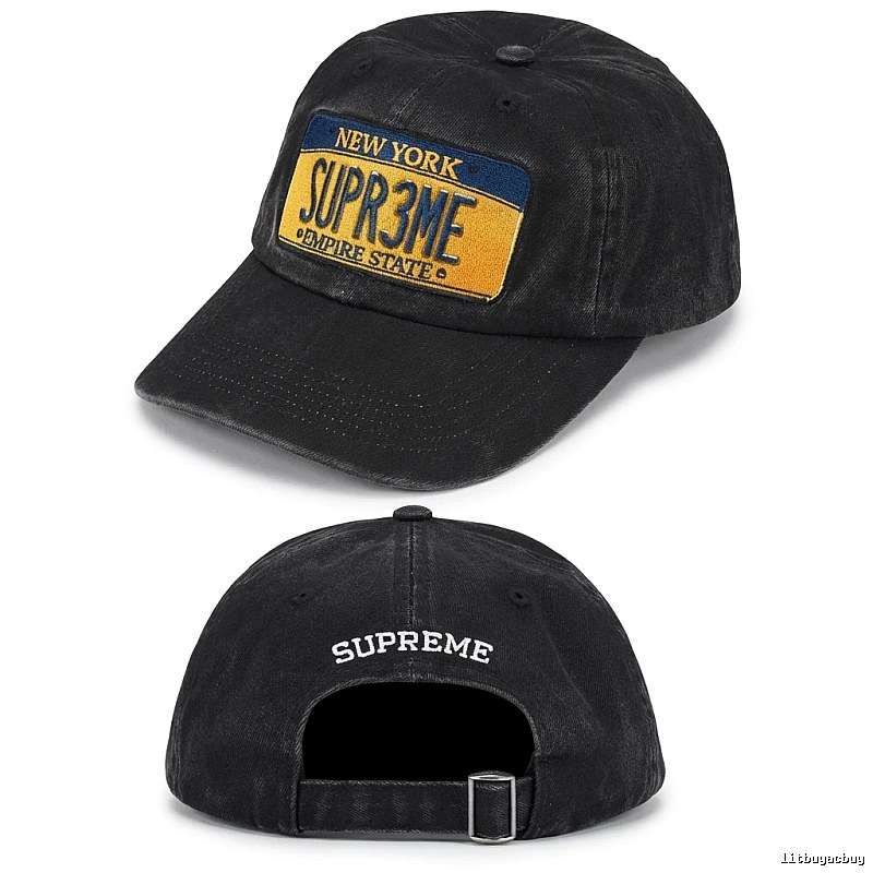 Supreme New York retro-style black hat