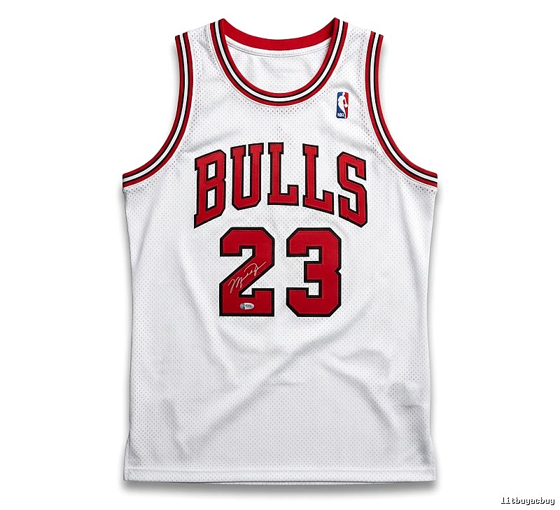 The classic white jersey of the Michael Jordan