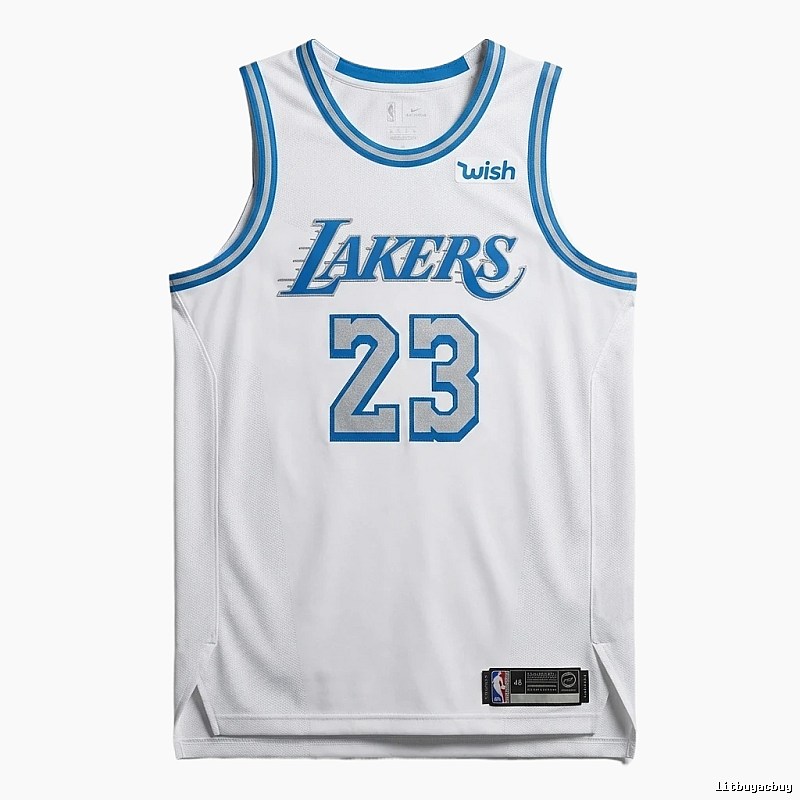 The No. 23 white jersey of the LBJ Lakers.