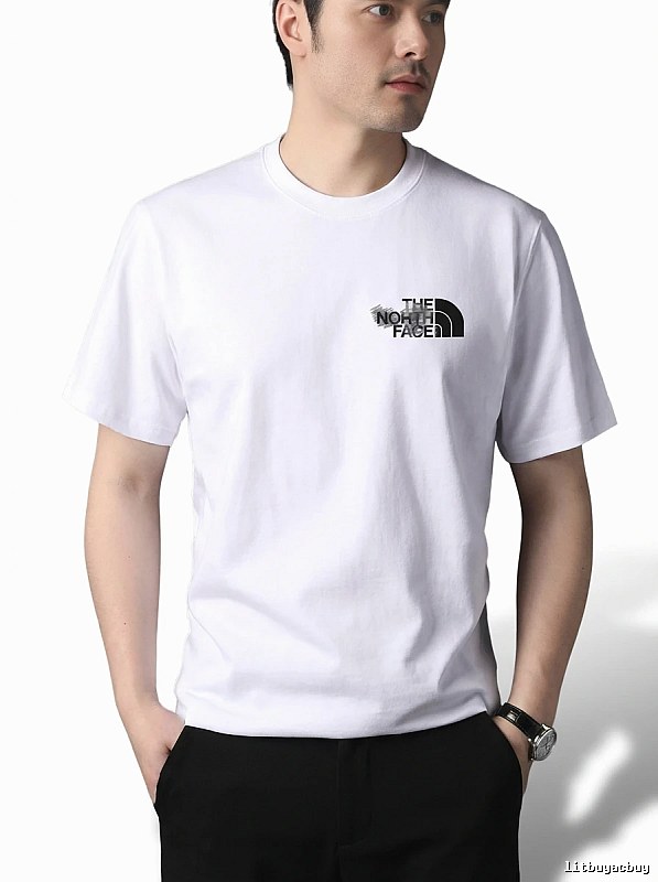 The North Face simple-style white T-shirt