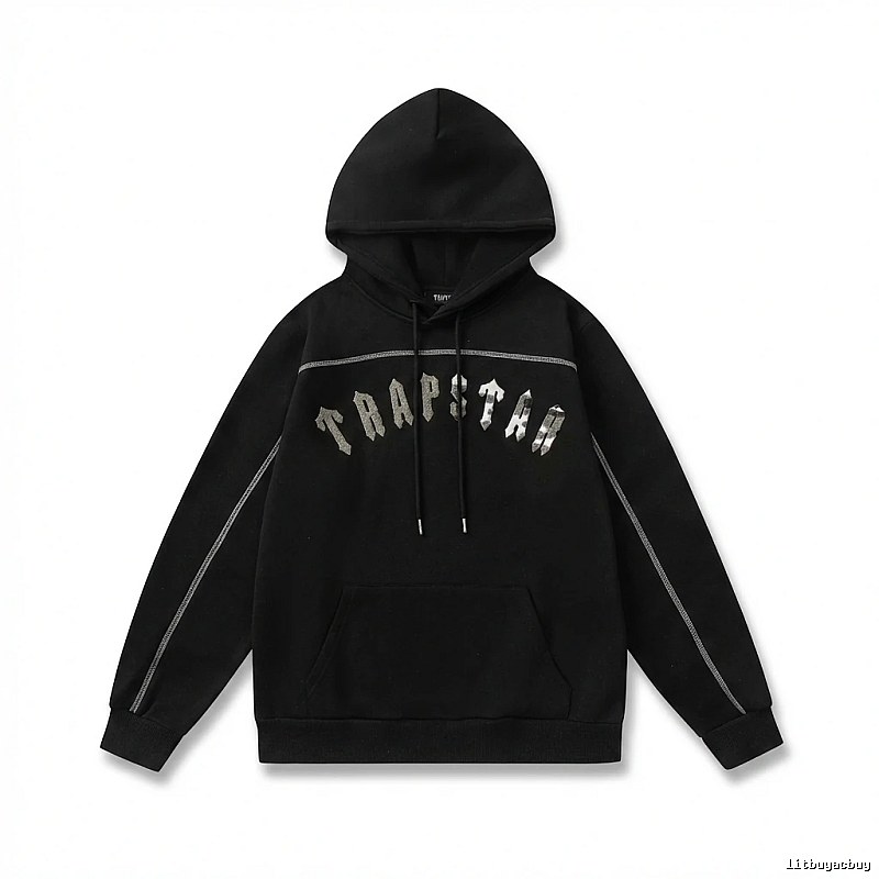 Trapstar Letter Style Black Hoodie