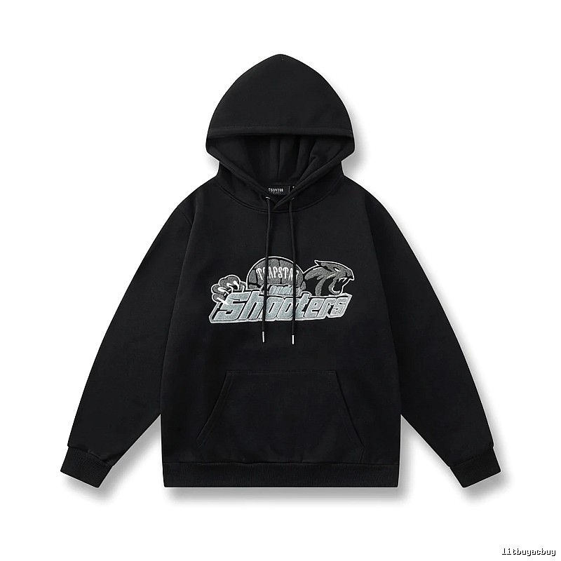 Trapstar - printed trendy and cool black hoodie