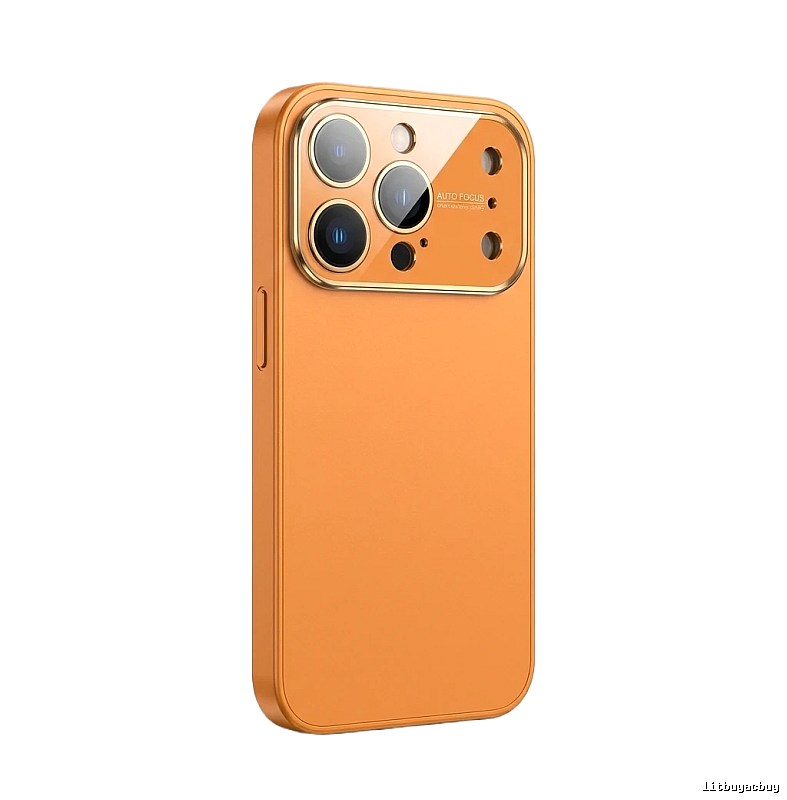 Trendy brand iPhone solid yellow phone case