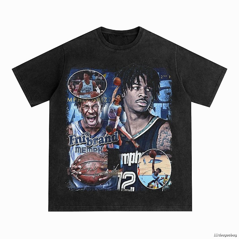 Tupac Classic Portrait graphic T-shirt Black Tupac Collage for Daily Styling