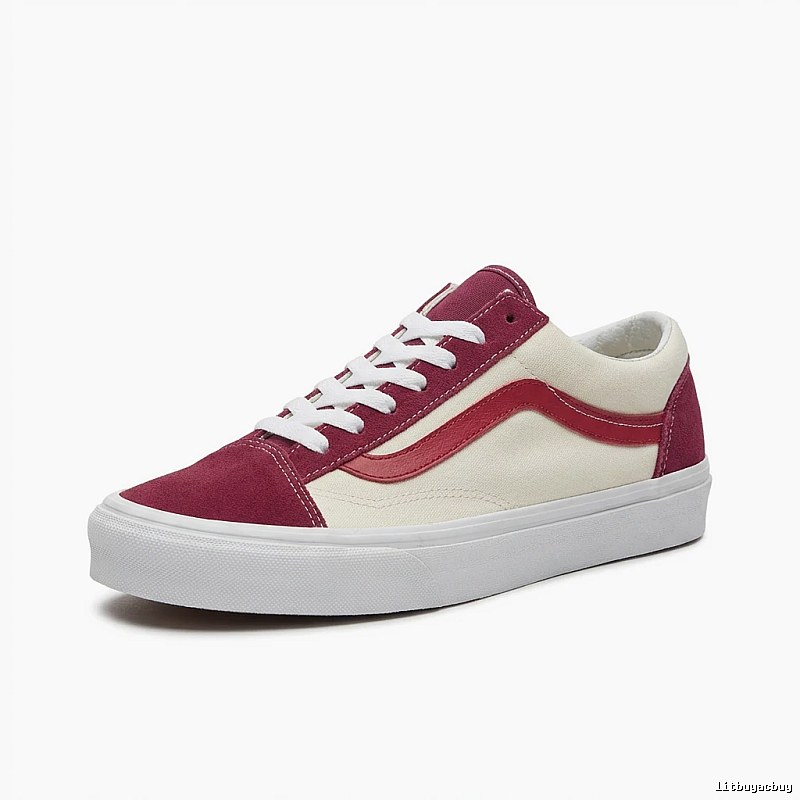 Vans classic red and white casual shoes