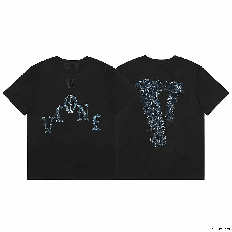 Vlone Skeleton Glow-in-the-Dark Black T-shirt